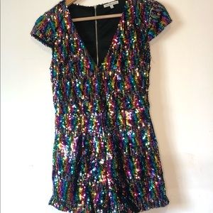Rainbow Sequin Romper